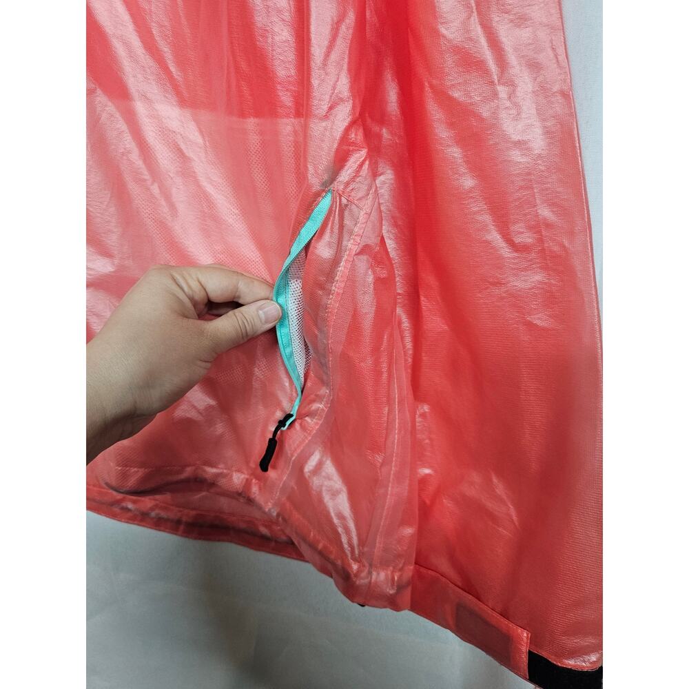 Frogg Toggs XXL Xtreme Lite Hooded Jacket Coral Orange Pink Color Teal Accent - Picture 7 of 15
